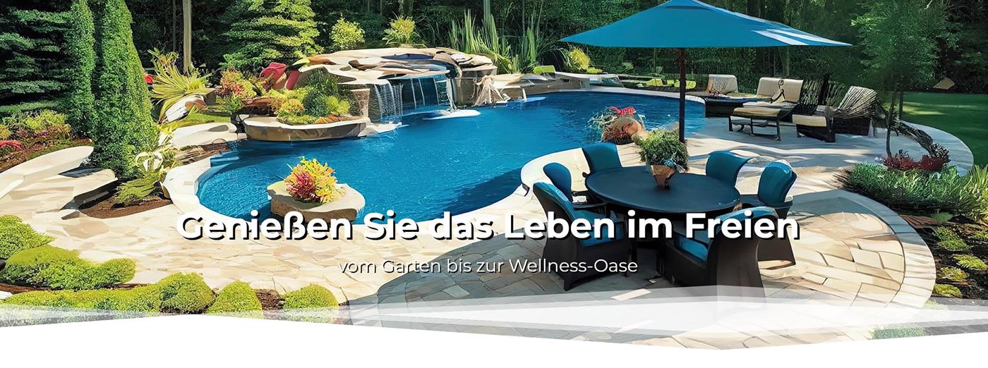 Poolbau Wörrstadt - ↗️Schlundt: 🏊🏼Schwimmbadtechnik, Sauna, Gartenbau, Poolüberdachung, Bagger- & Erdarbeiten